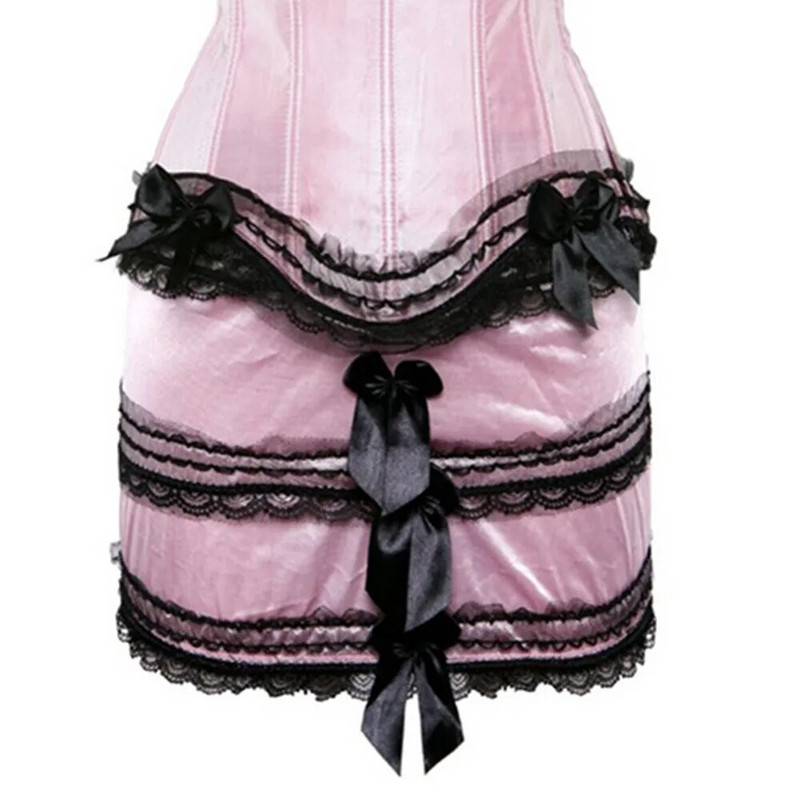 Ženska gotička seksi čipkana mini elastična suknja uz kroj Showgirl moda Victorian Burlesque Party Dance Corsets Suknja Clubwear