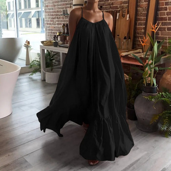 Γυναικεία Καμισόλα Oversized Maxi Φορέματα Καλοκαιρινό casual Spaghetti λουράκι φαρδιά εξώπλατη μεγάλη κούνια Γυναικεία μασίφ ρόμπα μέχρι το πάτωμα