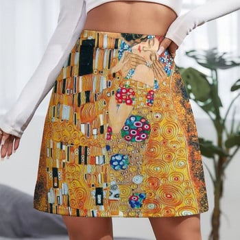 Gustav Klimt - The kiss Mini Skirt γυναικείο καλοκαιρινό φόρεμα 2023 νέο σε ρούχα