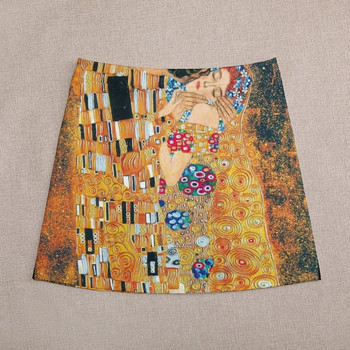 Gustav Klimt - The kiss Mini Skirt γυναικείο καλοκαιρινό φόρεμα 2023 νέο σε ρούχα