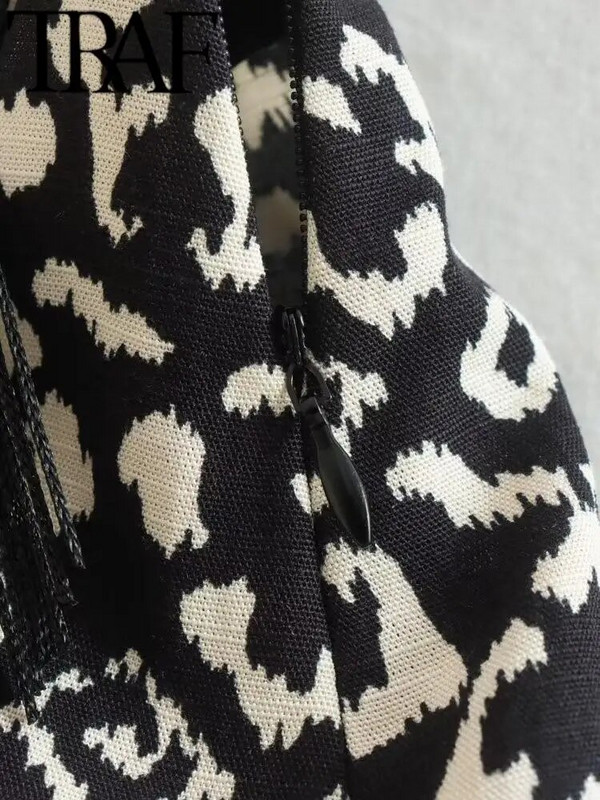 TRAF GAL 2023 m. vasaros moterų senoviniai marginti sijonai, šoniniai užtrauktukai su kutu apvadu, mažas moteriškas sijonas Elegantiški sijonai aukštu juosmeniu Y2K