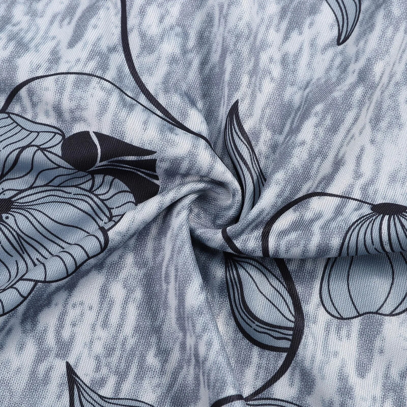 Dámske ležérne šaty Boho vintage kvetinový vzor krátke rukávy šaty s výstrihom do V v spodnej časti chrbta letné priedušné streetwear šaty