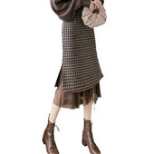 Ženska jesen zima nova moderna elegantna karirana suknja ležerna svestrana elegantna udobna za putovanje na posao mladenačka Y2K suknja