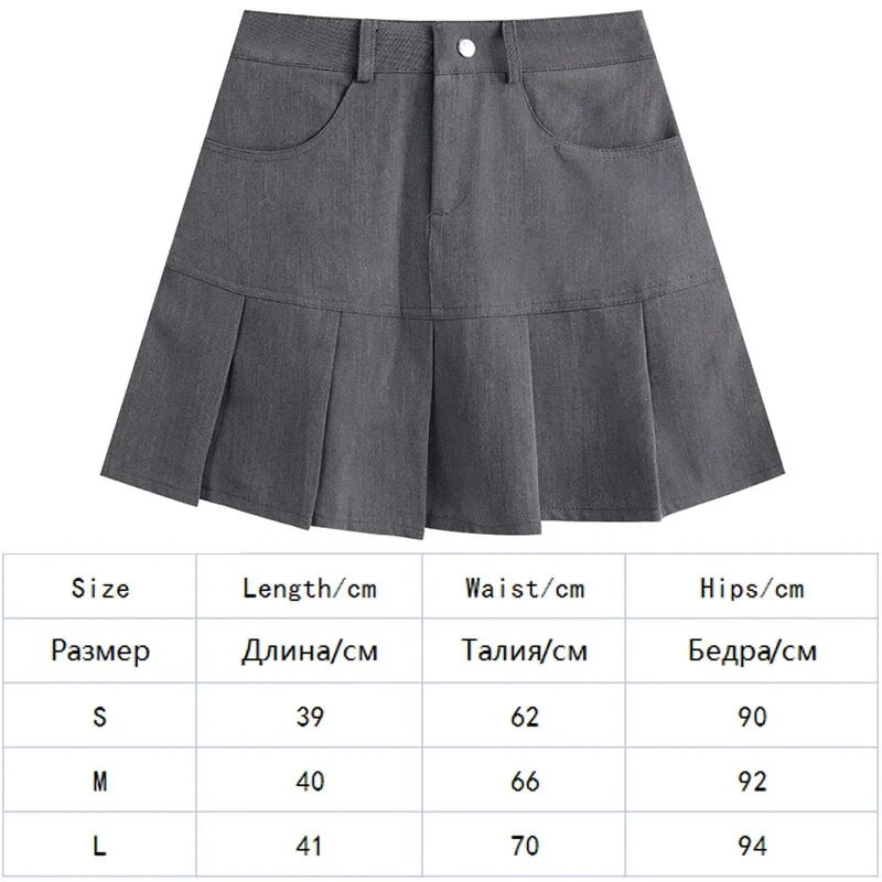 Ženska plisirana suknja visokog struka y2k Ljetne ležerne Kawaii A kroja Karirane crne teniske japanske školske uniforme Mini suknje za djevojčice