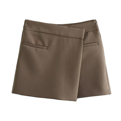 TRAF Asimetrične ženske kratke kratke suknje visokog struka Ženske jesenske kratke suknje za žene Chic i elegantna ženska suknja