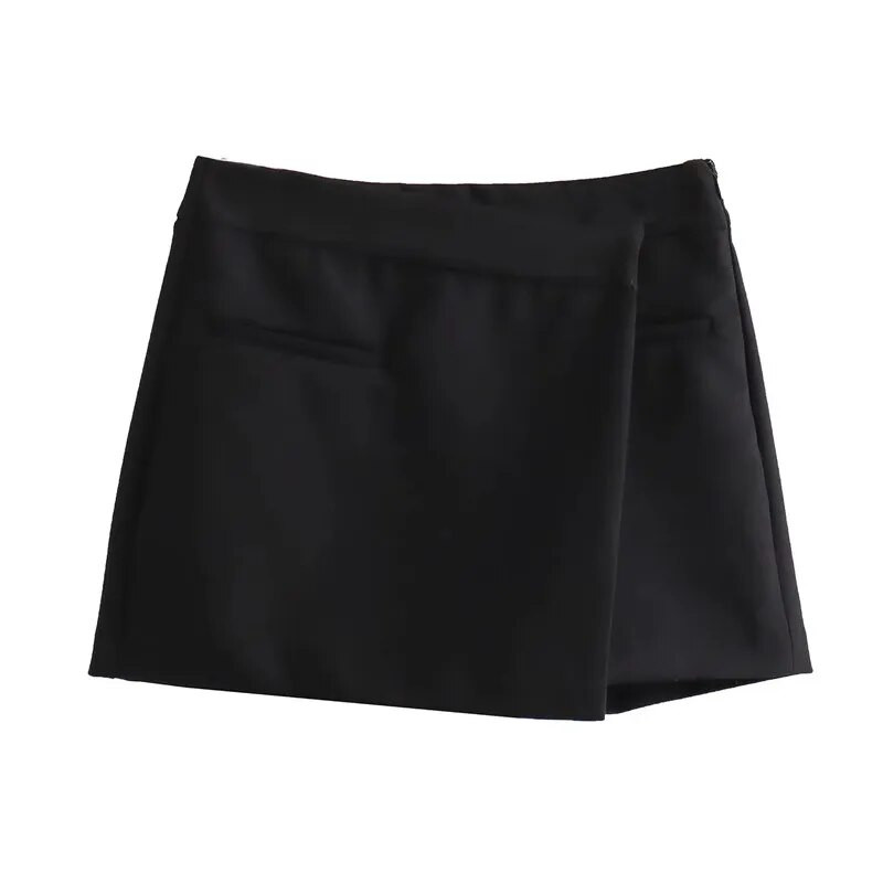 TRAF Asimetrične ženske kratke kratke suknje visokog struka Ženske jesenske kratke suknje za žene Chic i elegantna ženska suknja