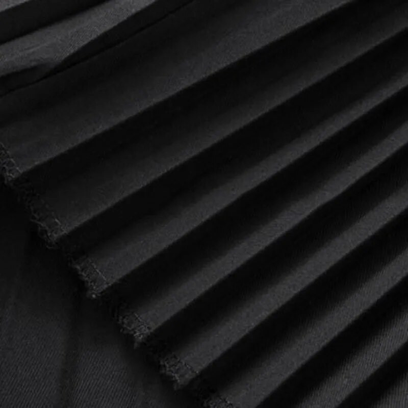 Plisirane suknje Ženske jednobojne do sredine potkoljenice Elegantna ženska proljetna odjeća Modna široka kroja Jednostavnog asimetričnog mekog dizajna Visokog struka