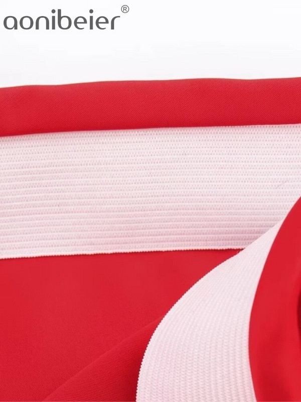 Aonibeier Y2K vörös szatén női hosszú szoknya Traf 2024 tavaszi rugalmas, magas derekú A-vonalú alkalmi irodai elegáns női maxi szoknyák