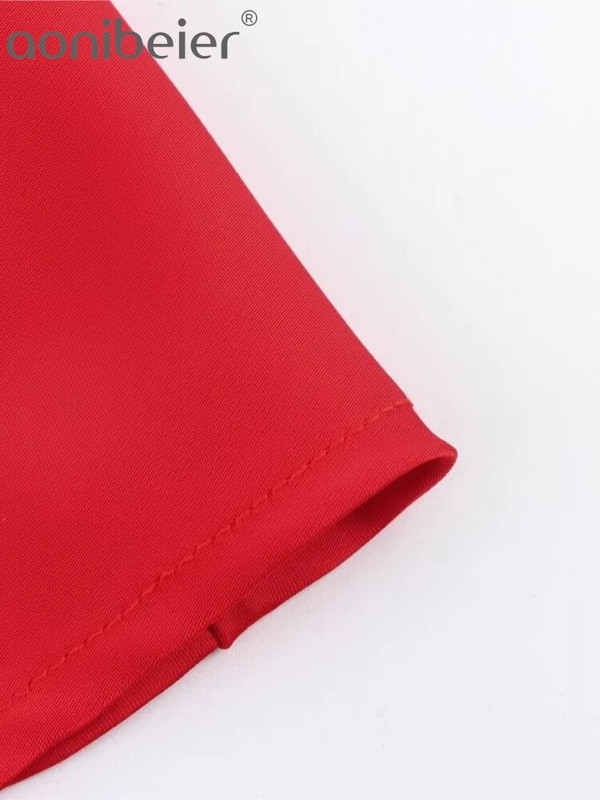 Aonibeier Y2K vörös szatén női hosszú szoknya Traf 2024 tavaszi rugalmas, magas derekú A-vonalú alkalmi irodai elegáns női maxi szoknyák