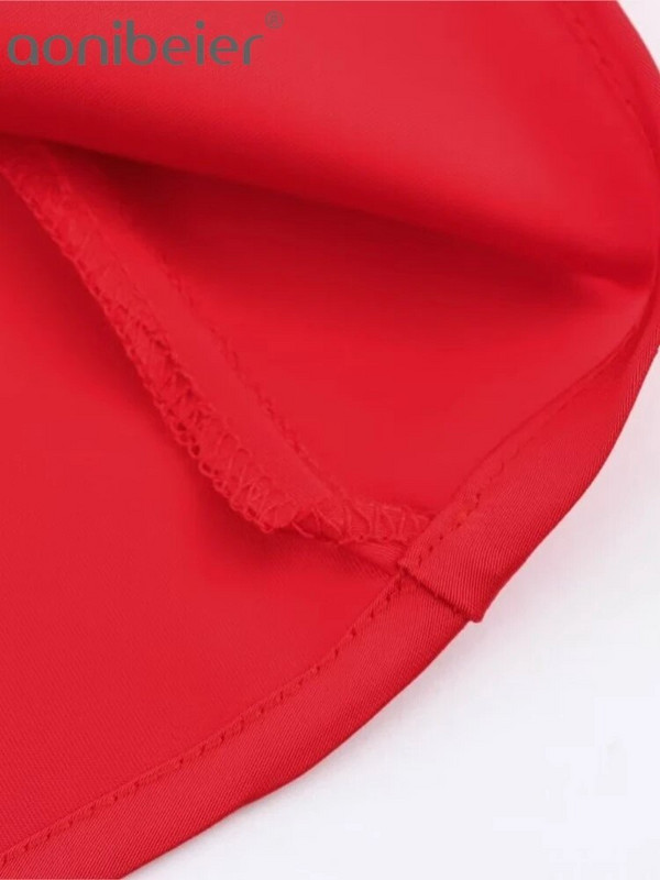 Aonibeier Y2K vörös szatén női hosszú szoknya Traf 2024 tavaszi rugalmas, magas derekú A-vonalú alkalmi irodai elegáns női maxi szoknyák