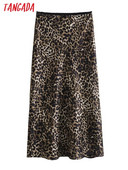 Tangada 2023 új női leopárd szoknya, magas derekú, cipzáras női elegáns hosszú szoknya PH34