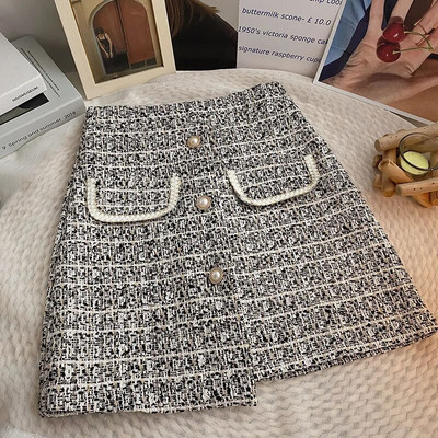 A-vonalú női szoknya, 2022, újdonság, magas derekú nyári szoknya, masszív, elegáns alkalmi szoknya