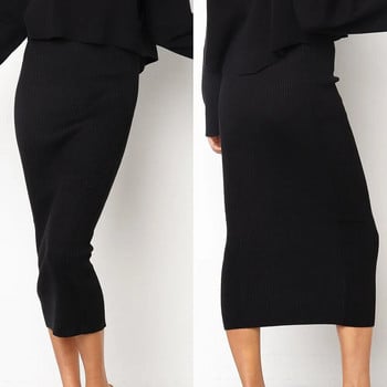 Γυναικείες φούστες Μακριές Faldas Largas Πλεκτό Bodycon Midi Slim Φούστα Νέα Άνοιξη Καλοκαίρι Jupe Femme Pencil Φούστα Μαύρη Ropa Mujer