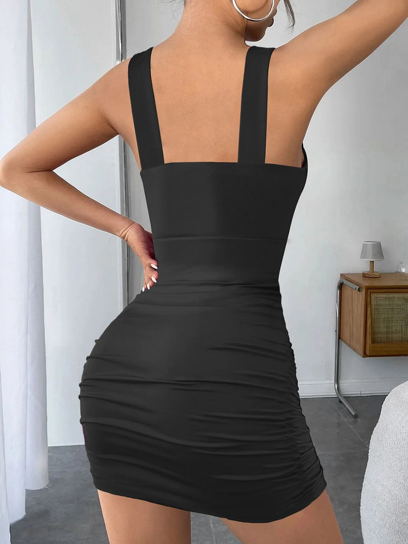 Szexi, V nyakú miniruha, ujjatlan, dörzsölt Bodycon ruha női elegáns nyári ruha bulihoz szűk ruha Clubwear Vestidos Lady D247