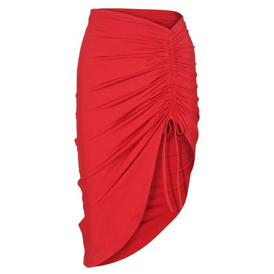 Νέον Πράσινο Ρουτσέ ψηλόμεσο κορδόνι επάνω Μίνι φούστες με κορδόνι γοφό σέξι στενό σχισμή φίδι Λεοπάρ φούστα Club ζαρωμένη φούστες G1860B