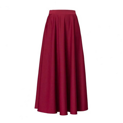 Fusta maxi pentru femei, talie inalta, linie A, buzunare larghe, fusta lunga, culoare solida, lungime la glezna, fusta pentru banchet