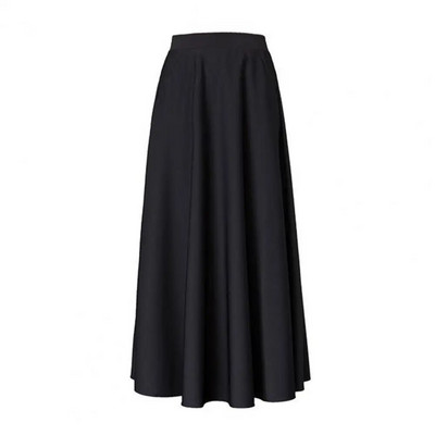Fusta maxi pentru femei, talie inalta, linie A, buzunare larghe, fusta lunga, culoare solida, lungime la glezna, fusta pentru banchet