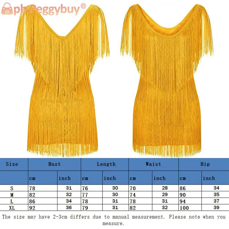 Vintage stil s V izrezom Ženska haljina za latinske plesove, uska haljina na špagete na vrpce, haljina sa svjetlucavim resama, kopčanje na patentni zatvarač, odjeća za zabave