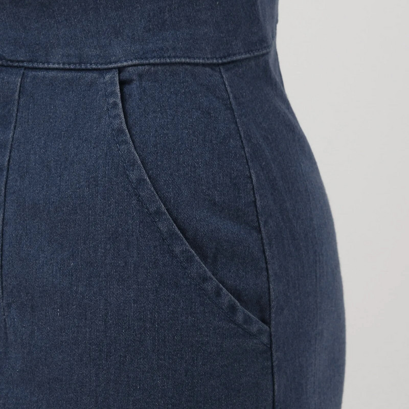 Ženska kratka haljina od trapera, ležerne, traperice s v-izrezom, bez rukava, mini haljine na kopčanje za putovanje na posao Vestidos za svakodnevno nošenje 2023.