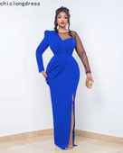 Rochie de petrecere din plasă, sexy, de primăvară, elegantă, de modă pentru femei, OL subțire, cu mânecă lungă, rochie de mireasă lungă de seară