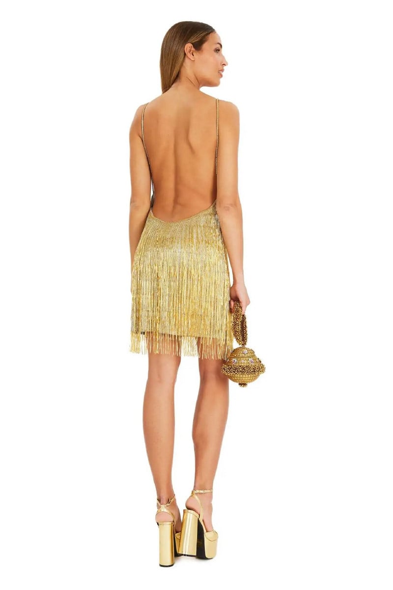Rochie cu franjuri cu paiete cu franjuri, cu ciucuri, sexy pentru femei