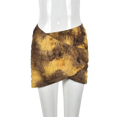 FAGADOER Módne streetwear Y2K Dámske batikované úzke mini sukne Sexy dámske elastické nepravidelné štíhle sukne Spodná časť 2023