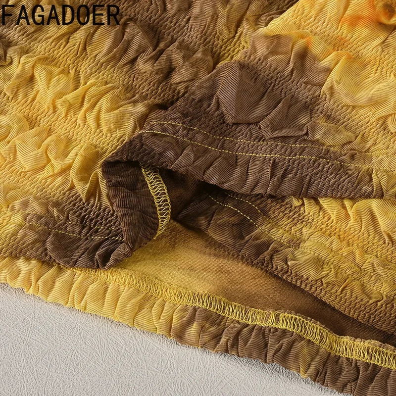 FAGADOER Módne streetwear Y2K Dámske batikované úzke mini sukne Sexy dámske elastické nepravidelné štíhle sukne Spodná časť 2023