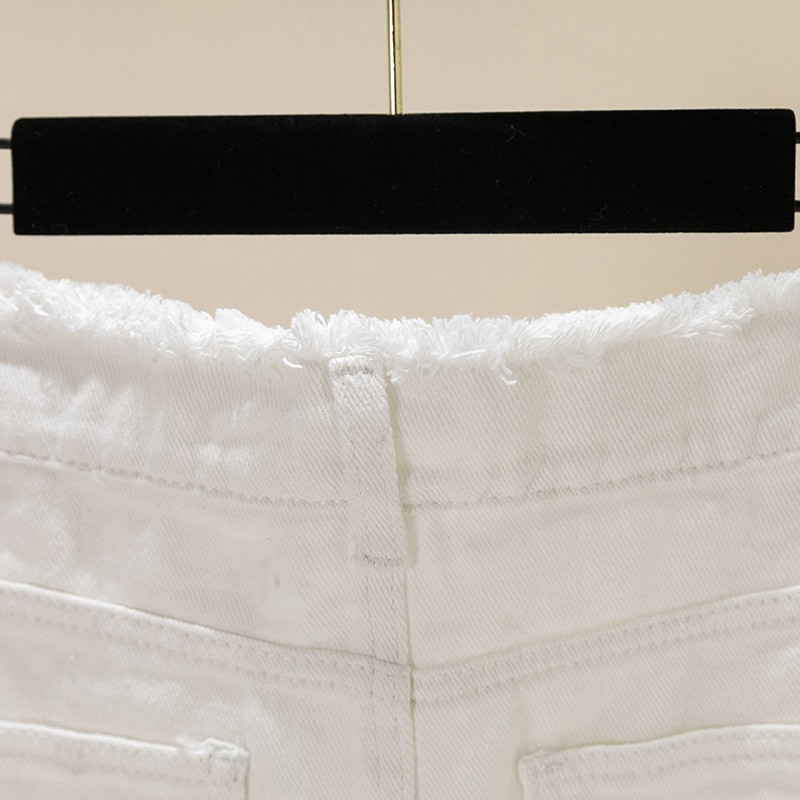 Ženska kratka suknja Mini traper suknja Mini traper suknja s patentnim zatvaračem Velika veličina L XXL XXXL 4XL suknja Crno bijela suknja A-kroja Mama Djevojke