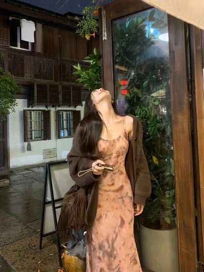 Vacanță Vară Tuș șifon Floral Bretele Rochie talie rochii femei rochie imprimată femei streetwear ținute club pentru femei