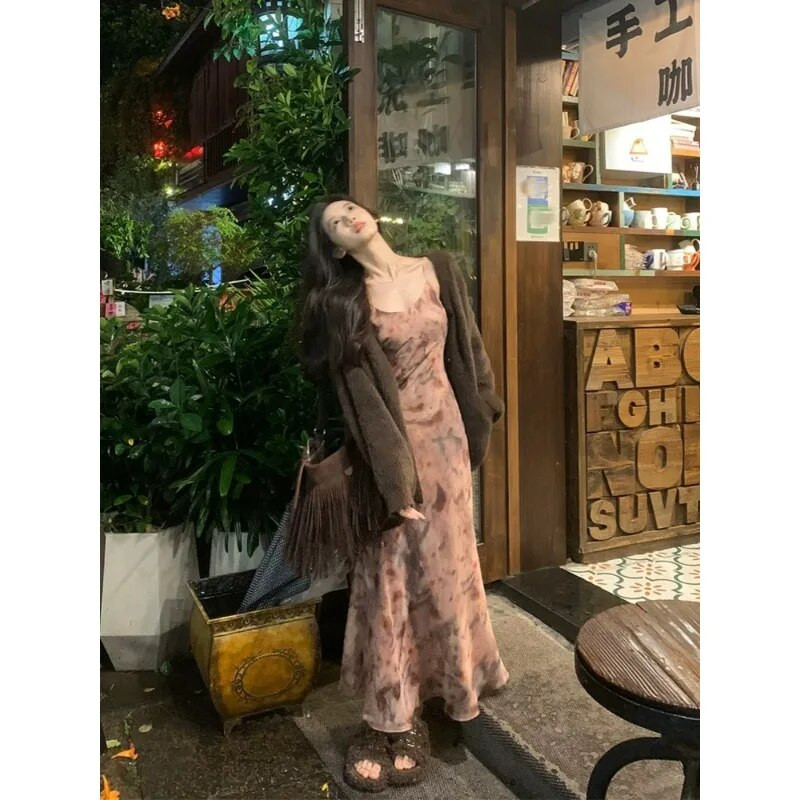 Vacanță Vară Tuș șifon Floral Bretele Rochie talie rochii femei rochie imprimată femei streetwear ținute club pentru femei