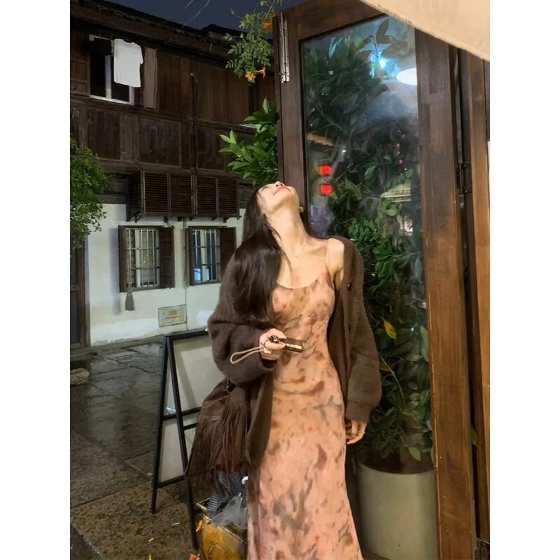 Vacanță Vară Tuș șifon Floral Bretele Rochie talie rochii femei rochie imprimată femei streetwear ținute club pentru femei