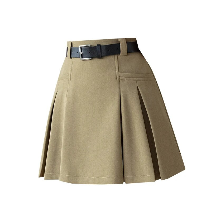 Κορεάτικη χαριτωμένη μίνι φούστα με πλισέ ψηλή μέση Γυναικεία 2024 Νέο κοστούμι για άνοιξη καλοκαίρι Κοντές φούστες Γυναικείες καθημερινές φούστες