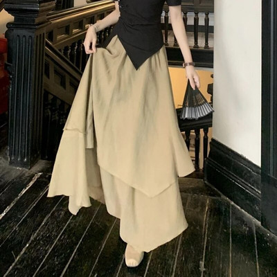 Nepravilne suknje Ženske vintage ljetne tanke volane Fairycore New Chic kineski stil Duge falde labave elegantne književne sveobuhvatne