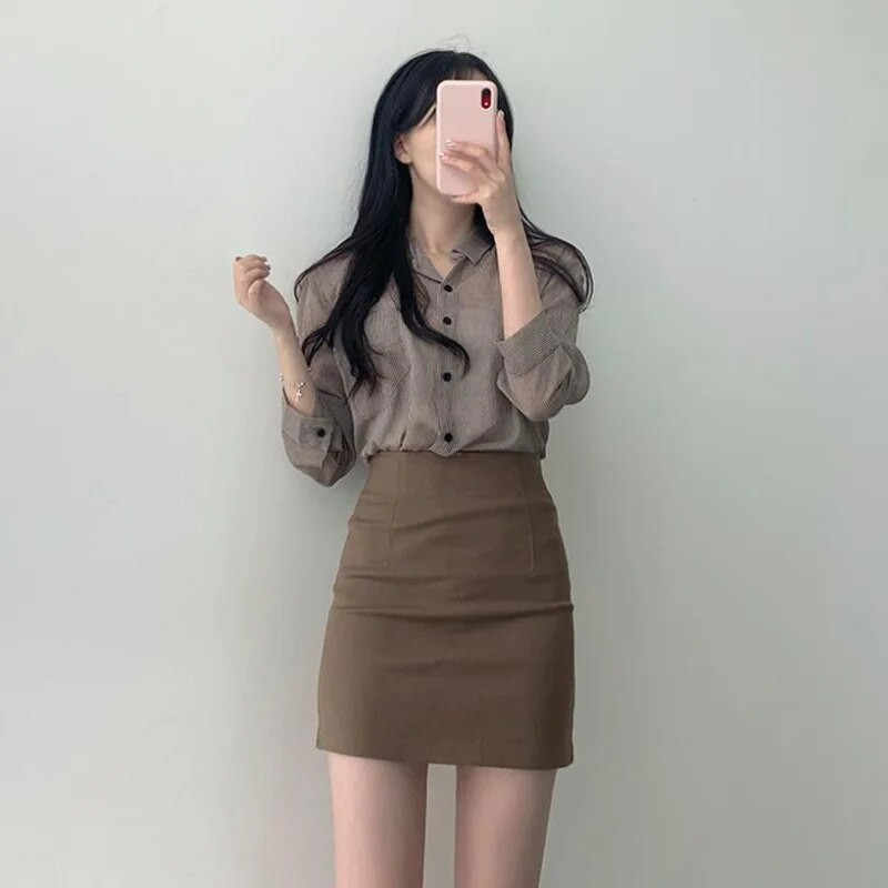 Fuste scurte înfășurate pentru femei Formal negru Office cu talie înaltă Mini fuste strâmte pentru femei Imbracaminte Y2k elegantă și elegantă premium