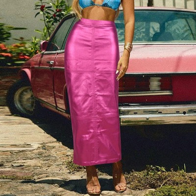 Ležerna vintage ženska suknja Europa i Amerika Svestrana, elegantna ljetna moda, seksi uz tijelo, duge suknje s omotom na bokovima, ženske falde