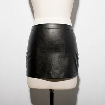 Hot Sexy Zipper Micro MINI Skirt Faux Leather φούστα στενή γοφή λεπτή ψηλή μέση με ζώνη Pencil Πακέτο Hip Skirt Club Wear FX017