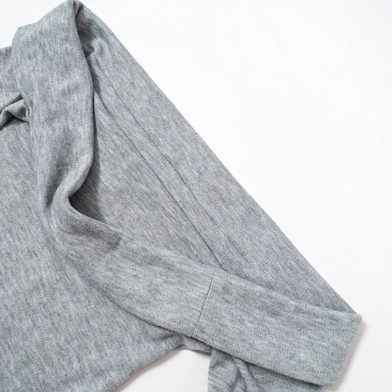 Gtpdpllt Off Shoulder Μακρυμάνικα Maxi Φορέματα για Γυναικεία Κομψά Σέξι Γκρι Μαύρο Πλεκτό Φόρεμα Χειμερινά