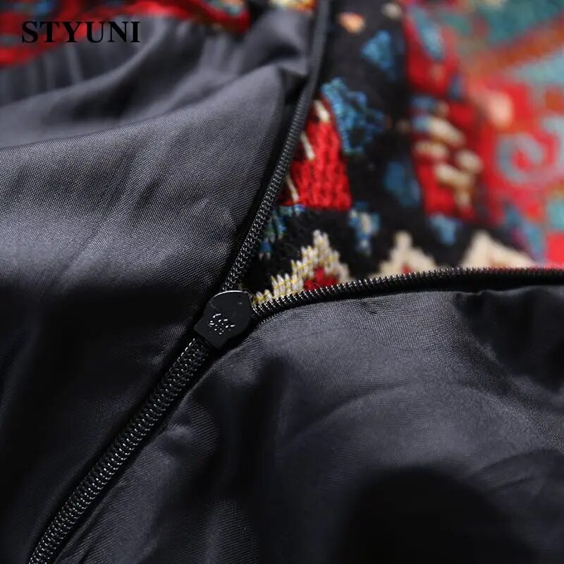 Indie folk vintage hímzés, geometrikus, magas derekú, A vonalú női szoknya koreai divatos mini rövid női szoknyák 2023 nyárra