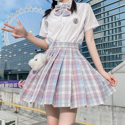 Fusta maro pentru dama 2022 haine de vara femei talie inalta Harajuku stil coreean mini fusta neagra plisata pentru uniforma de scoala