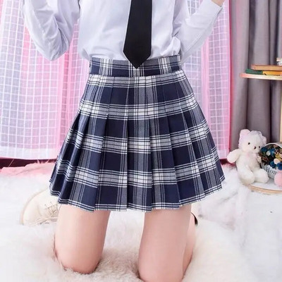 Fusta maro pentru dama 2022 haine de vara femei talie inalta Harajuku stil coreean mini fusta neagra plisata pentru uniforma de scoala