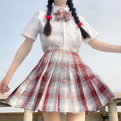Fusta maro pentru dama 2022 haine de vara femei talie inalta Harajuku stil coreean mini fusta neagra plisata pentru uniforma de scoala