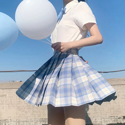Fusta maro pentru dama 2022 haine de vara femei talie inalta Harajuku stil coreean mini fusta neagra plisata pentru uniforma de scoala