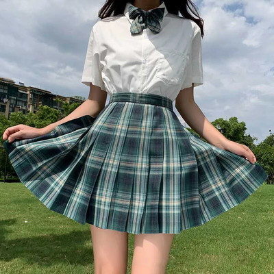 Fusta maro pentru dama 2022 haine de vara femei talie inalta Harajuku stil coreean mini fusta neagra plisata pentru uniforma de scoala