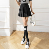 Ανοιξιάτικο φθινόπωρο Γυναικείες μασίφ Shiring Διπλώσεις Ψηλόμεσο ελαστικό πλισέ casual φόρεμα Μόδα Σέξι Γραφείο Lady Vintage φούστες