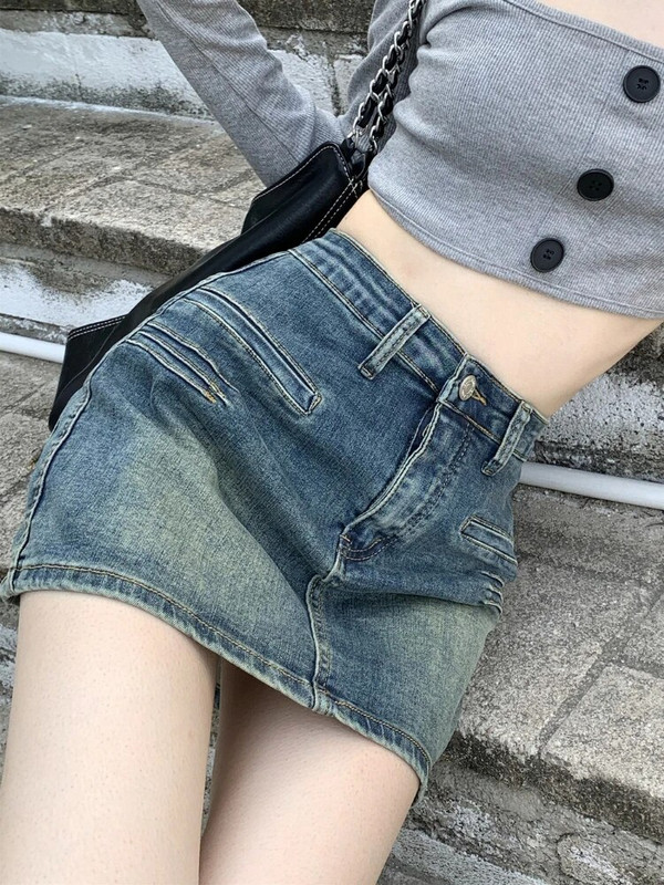 Mini traper suknje Ženski ljetni dizajn Do Old Fashion Vintage visokog struka Hotsweet Sve za slobodno vrijeme Seksi američki stil Jednostavan