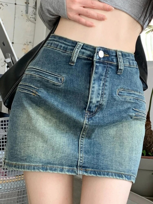 Mini traper suknje Ženski ljetni dizajn Do Old Fashion Vintage visokog struka Hotsweet Sve za slobodno vrijeme Seksi američki stil Jednostavan