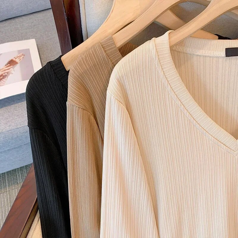 6XL 7XL 175 kg Ženska odjeća velike veličine Velike ženske haljine s dugim rukavima s V-izrezom Proljeće jesen Debele ženske spuštene pletene haljine