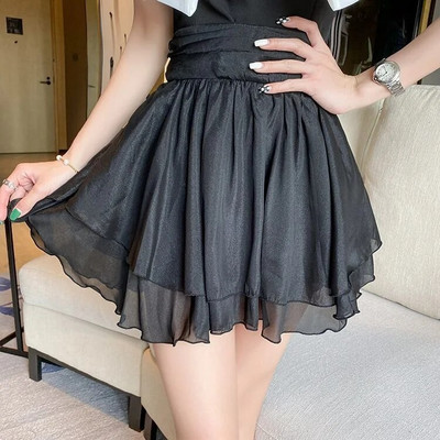 Ženska plisirana suknja od šifona 2023. Visokog struka Kratka suknja A-kroja Suknja Ropa Mujer Mini suknje Odjeća za žene