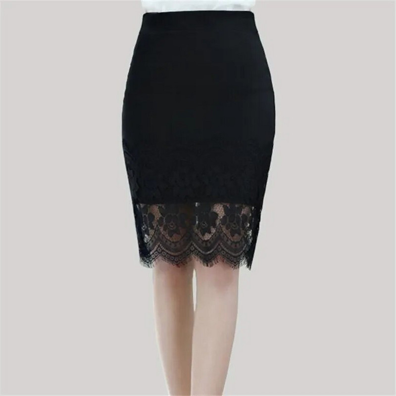 Naiste pitsseelik Kevadsuvi Elastne kõrge vöökohaga pliiatsseelikud Liibuvad Seksikad Õhuke Pakett Puusaseelikud Kontori OL Seelik Saias AB741