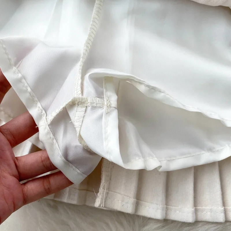 Fusta mini în stil preppy pentru femei, cu talie înaltă, cu linie A, fuste plisate pentru femei, cu pantaloni scurți, moda coreeană, fuste de toamnă pentru doamne.